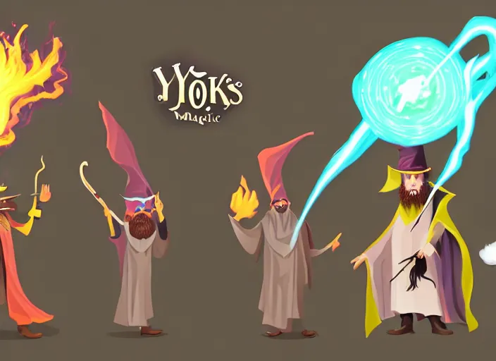 Image similar to yos written in smokes + wizard doing magic