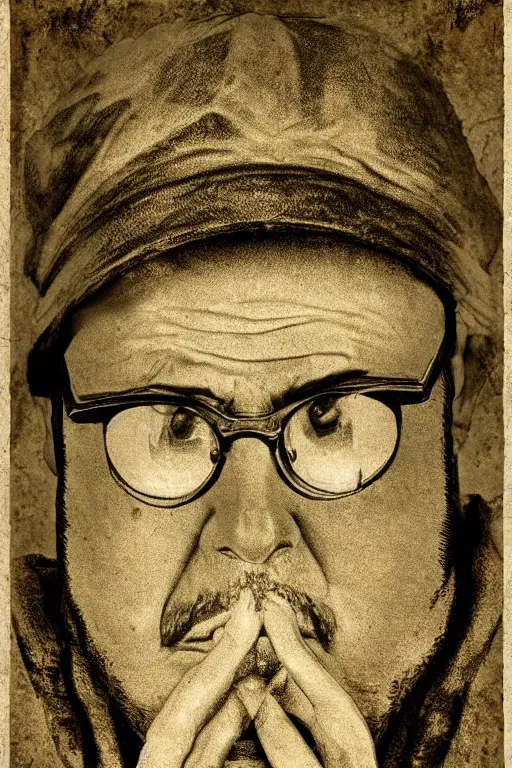 Image similar to nintendo mario, portrait, full body, symmetrical features, silver iodide, 1 8 8 0 photograph, sepia tone, aged paper, sergio leone, master prime lenses, cinematic