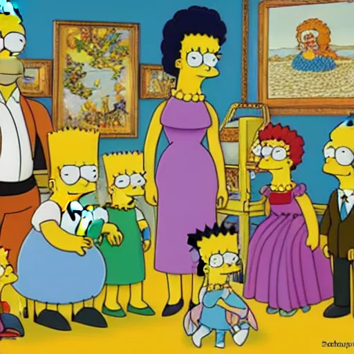 Prompt: the Simpsons family in the style of Salvador Dali