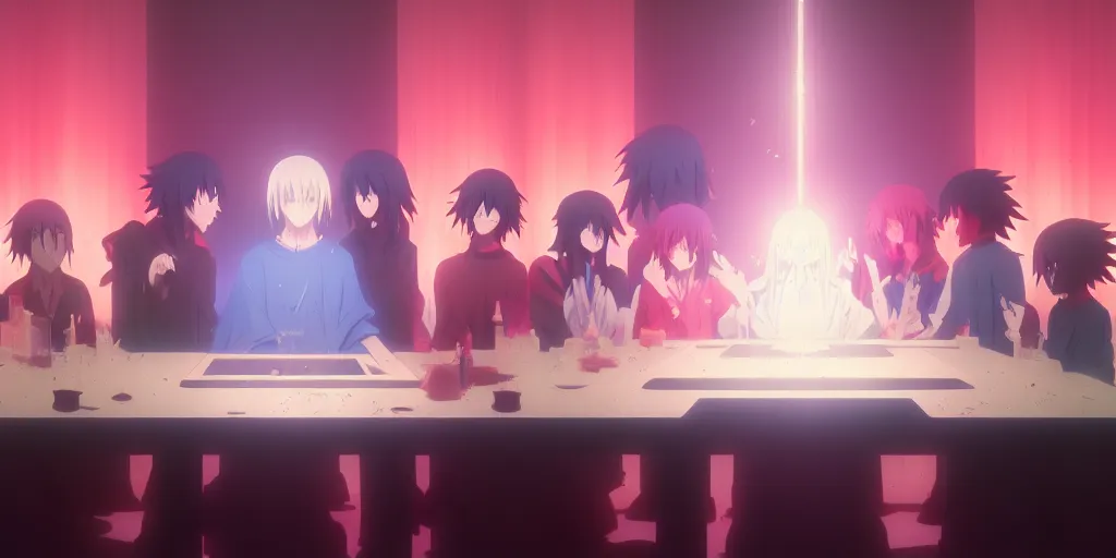 HD wallpaper The Last Supper poster anime 12 Disciples nightclubs  colorful  Wallpaper Flare