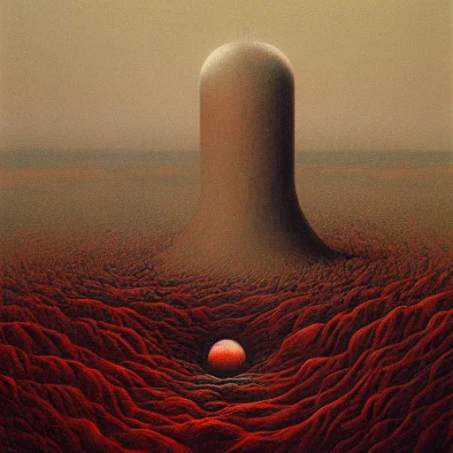 Image similar to nuclear holocaust by zdzisław beksinski