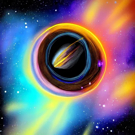 Prompt: space blackhole illustration - n 1