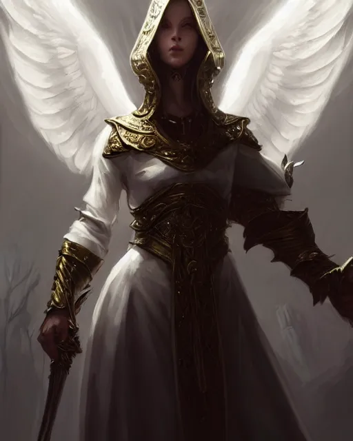 Image similar to Swan, Anthropomorphized, Angelic, Magical, Priest, D&D, artstation, fantasy, magic the gathering artwork, cinematic lighting, centered, symmetrical, highly detailed, digital painting, , concept art, smooth, sharp focus, illustration, volumetric lighting, epic Composition, 8k, art by Akihiko Yoshida and Greg Rutkowski and Craig Mullins, oil painting, cgsociety