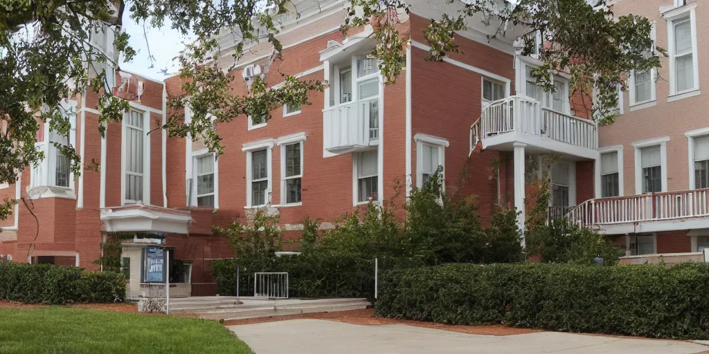 Image similar to delta nu sorority house exterior