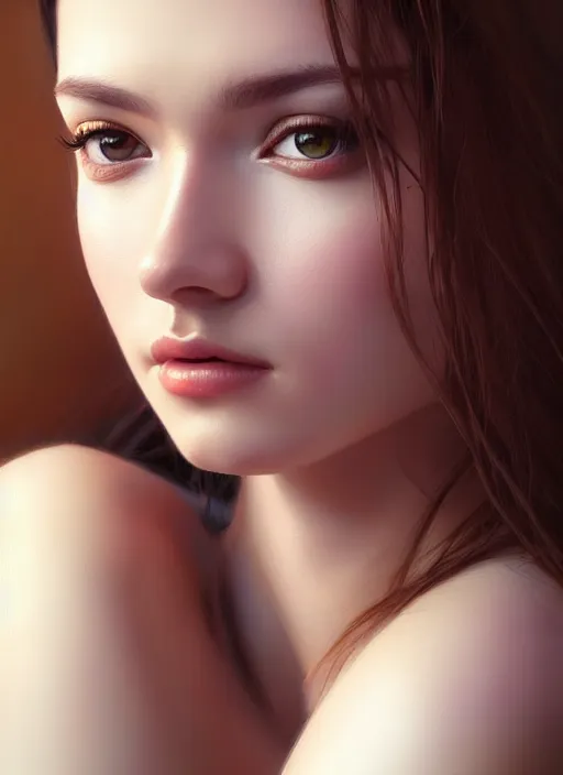 Image similar to photo of a gorgeous young woman in the style of stefan kostic, realistic, sharp focus, 8k high definition, insanely detailed, intricate, elegant, art by stanley lau and artgerm