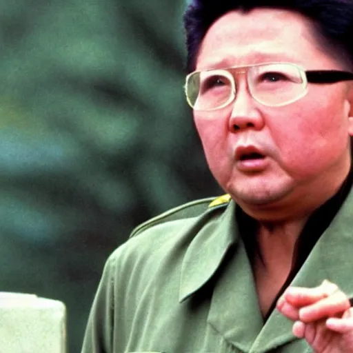 Image similar to a still of Kim Jong-il as John Rambo in Rambo First blood