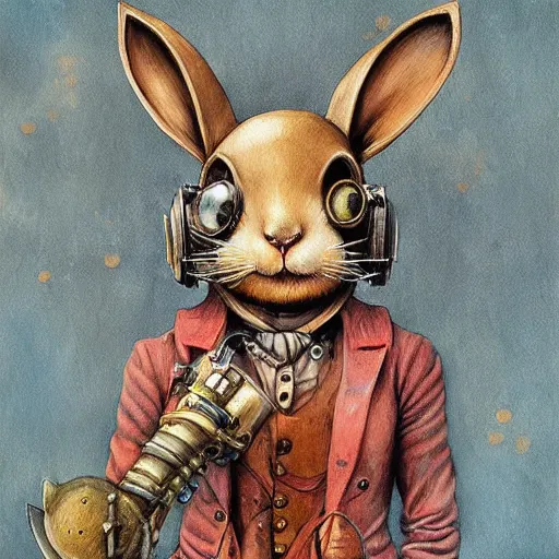 Image similar to steampunk rabbit by esao andrews