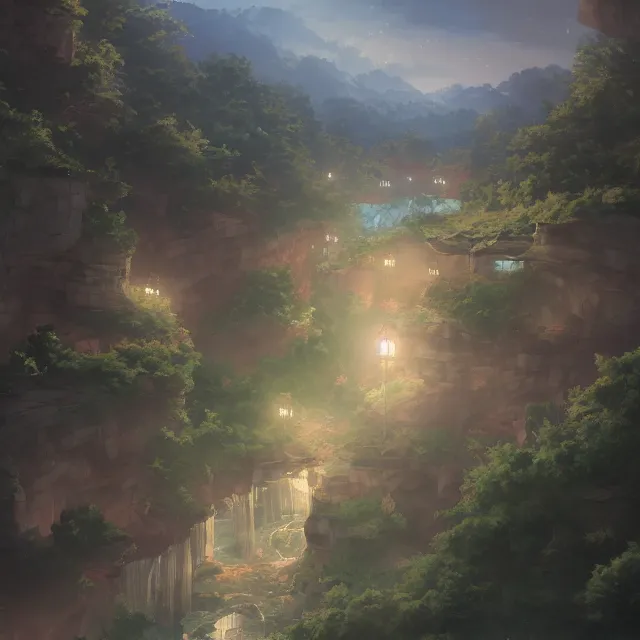 Image similar to detailed 風 景 + luminescent 背 景 + scenery artwork 厚 塗 り, artstation!! pixiv!!