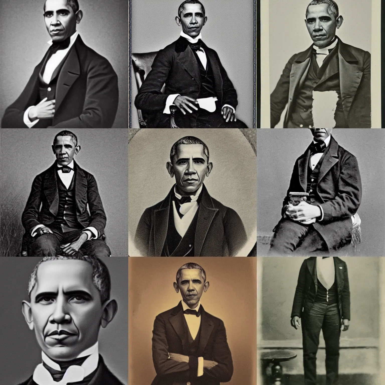 Prompt: obama from 1 8 4 0 s