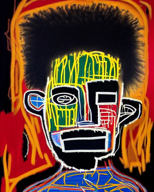 Image similar to A extremely highly detailed majestic hi-res beautiful immaculate head and shoulders award winning painting masterpiece of the face of a strong black african man by Jean-Michel Basquiat, 8k, high textures, hyper sharp, insanely detailed and intricate, super detailed, 8k HDR high quality