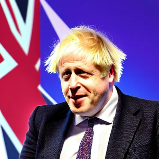 Image similar to boris johnson is wearing a latex suite, anime, manga, shiny, mijoo