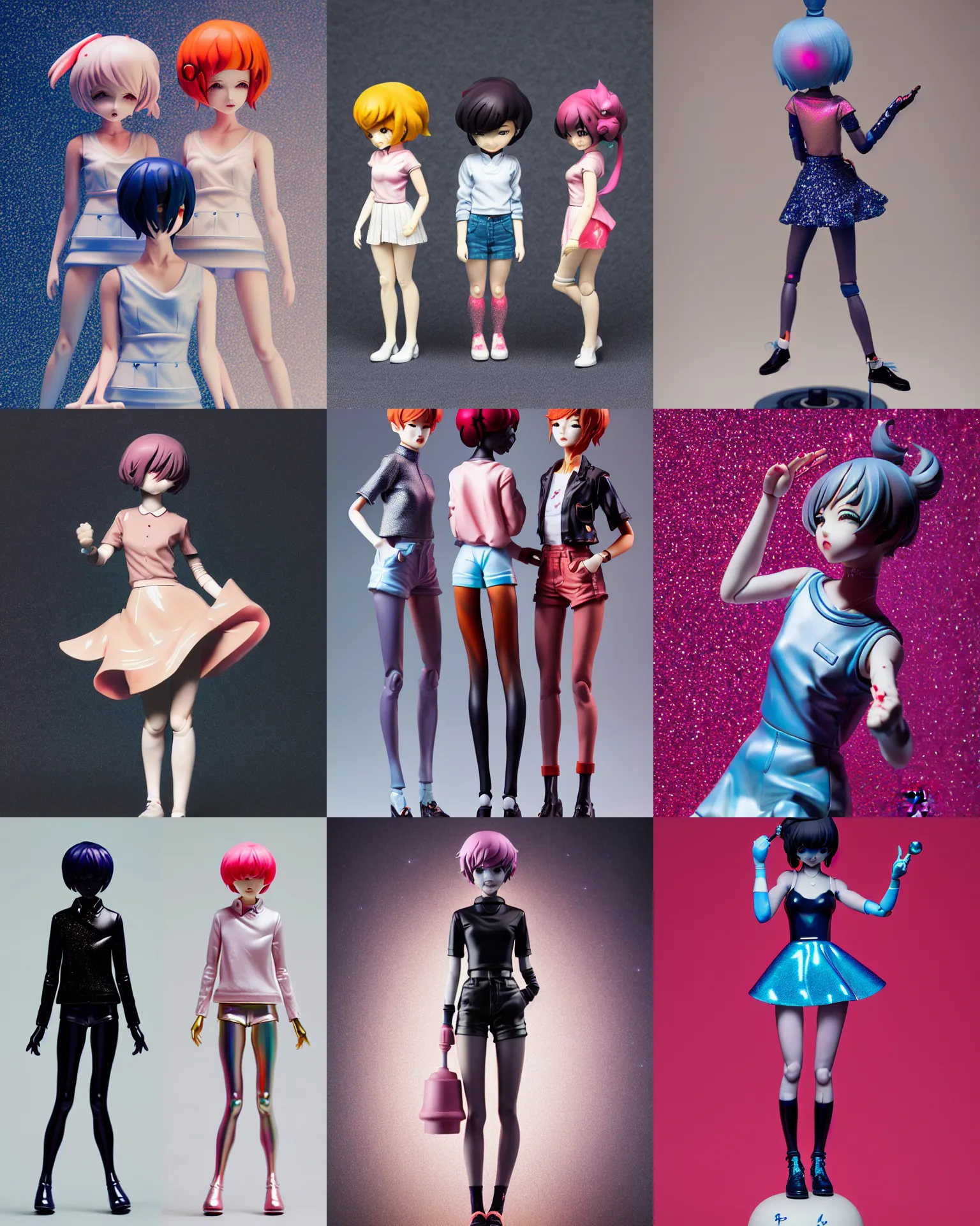 Prompt: james jean, sakimi and ilya kuvshinov isolated cheerful tomboy vinyl figure, figure photography, holographic undertones, anime stylized, accurate fictional proportions, glitter accents on figure high detail, ethereal lighting sigma 8 5 mm f _ 8