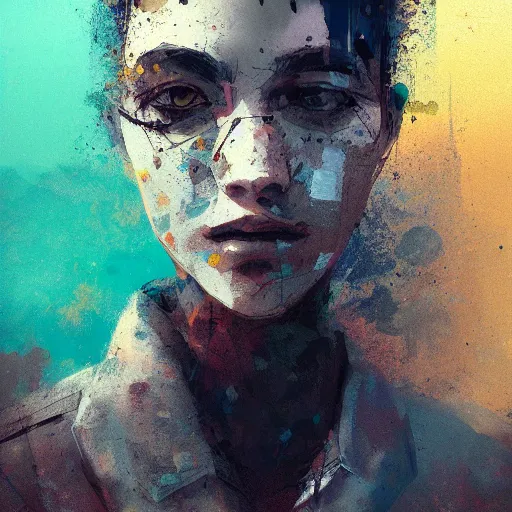 Image similar to blurry painted face, by Ismail Inceoglu, detailed, blurred, muted colors, detailed, illustration, portrait, character, brushstrokes, 4K