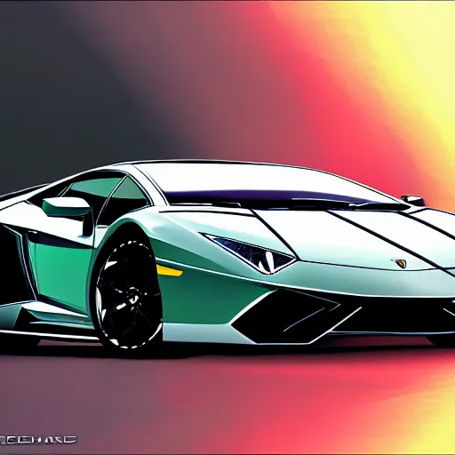 Prompt: lamborghini, art cover, 4 k, digital art, concept art, digital painting