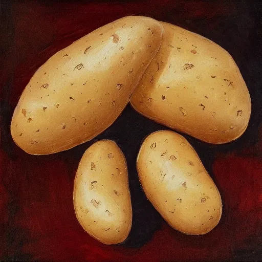 Image similar to a potato that’s half human, realistic