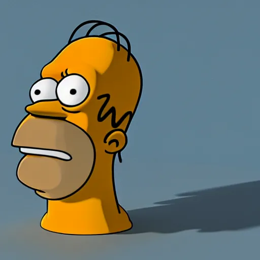 Image similar to homer simpson 3 d model computer generated