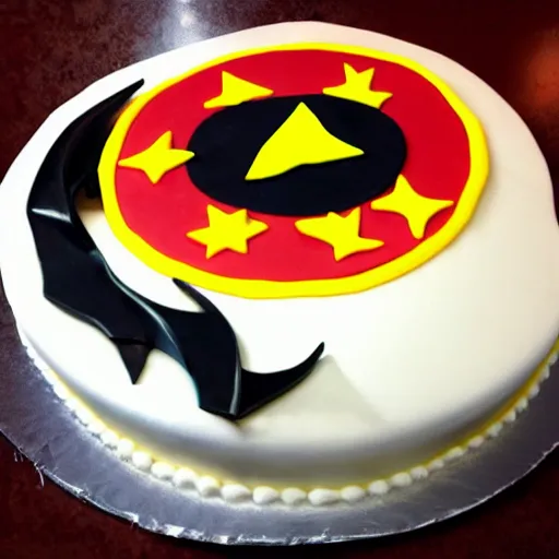 Image similar to chinese knockoff bat superhero birthday cake,