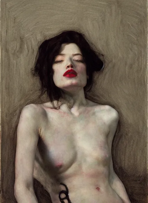 Image similar to stoya by jeremy lipking egon schiele gottfried helnwein