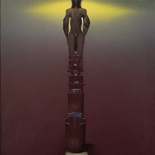 Prompt: artillery by Zdzisław Beksiński, oil on canvas