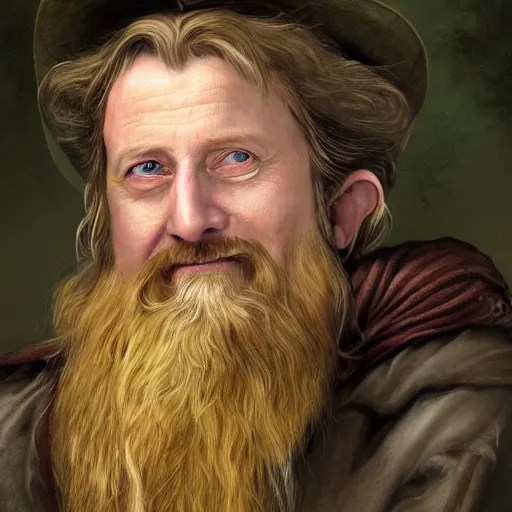 Prompt: portrait of tom bombadil from the lord of the rings, hyper realistic