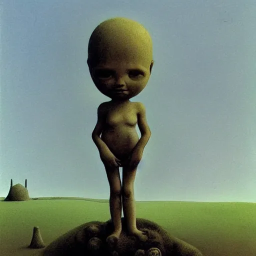 Image similar to the very funny nendroidstein nendroids, painted by zdzisław beksinski