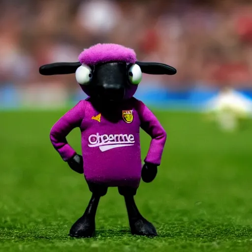 Prompt: clamation of xavi hernandez in shaun the sheep