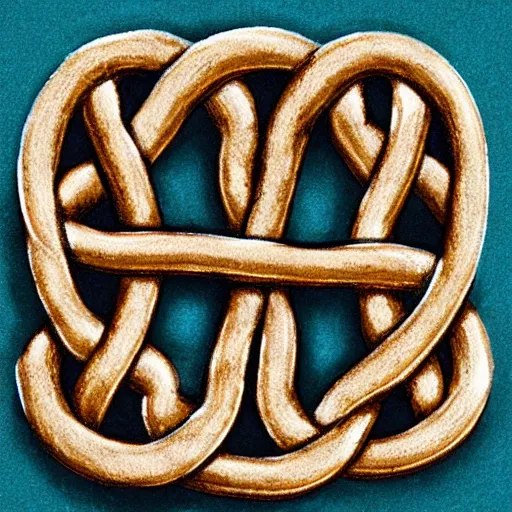 Image similar to a trefoil knot