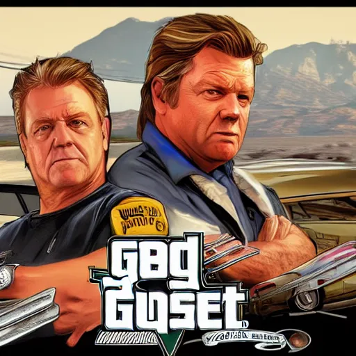 Image similar to chip foose in gta v, cover art by stephen bliss, artstation, no text