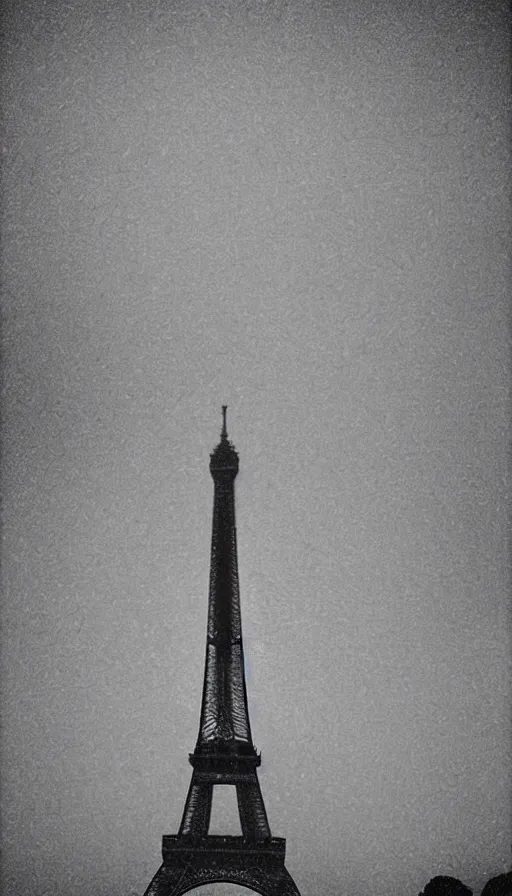 Prompt: eiffel tower in the rain, by hasui kawase, silent, loneliness, cinematic composition