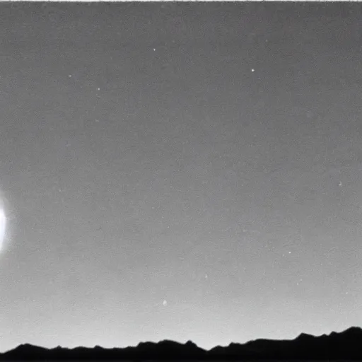 Image similar to ufo over the sonoran desert, super 8 camera footage, slightly out of focus