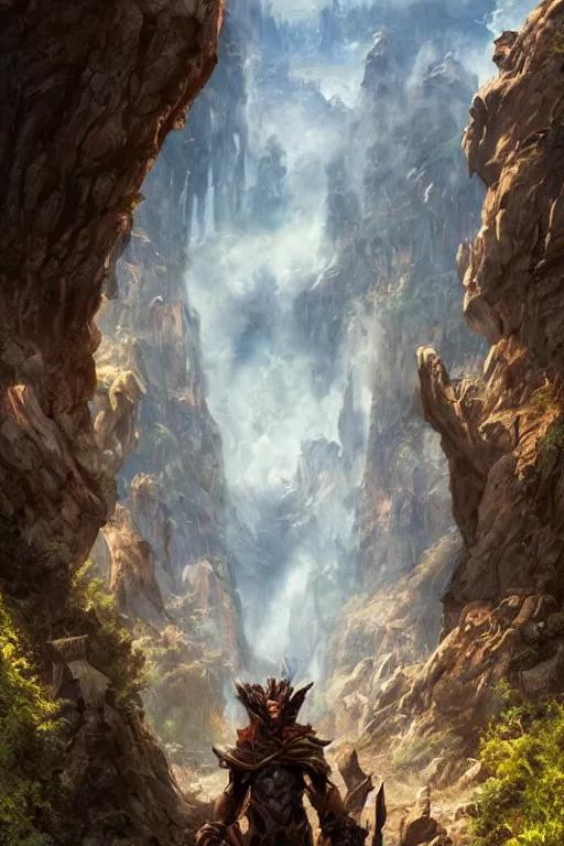 Prompt: portrait, the lost valley, landscape, alex ross, david finch, concept art, matte painting, highly detailed, rule of thirds, dynamic lighting, cinematic, detailed, denoised, centerd