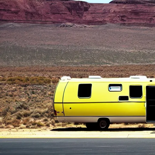 Image similar to the breaking bad rv flying into the deathstar
