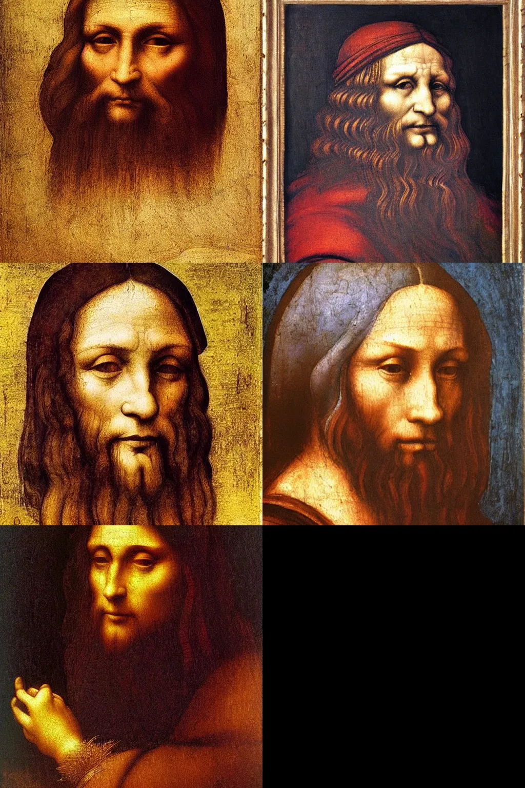 Prompt: old Leonardo da Vinci painted in sfumato style, atmospheric, oil painting by Leonardo da Vinci