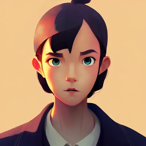 Prompt: medium portrait top light, by cory loftis and esper ejsing and makoto shinkai, inspired by luc besson, global illumination,
