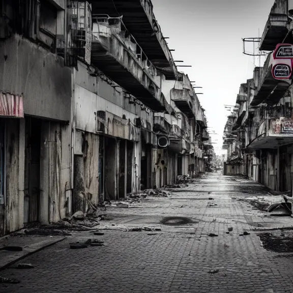 Prompt: A post-apocalyptic photo of the city of Amadora, award-winning, 4k