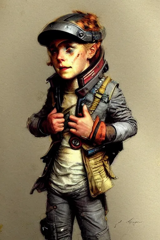 Image similar to ( ( ( ( ( 2 0 5 0 s retro future 1 0 year boy old super scientest in space pirate mechanics costume full portrait. muted colors. ) ) ) ) ) by jean - baptiste monge!!!!!!!!!!!!!!!!!!!!!!!!!!!!!!