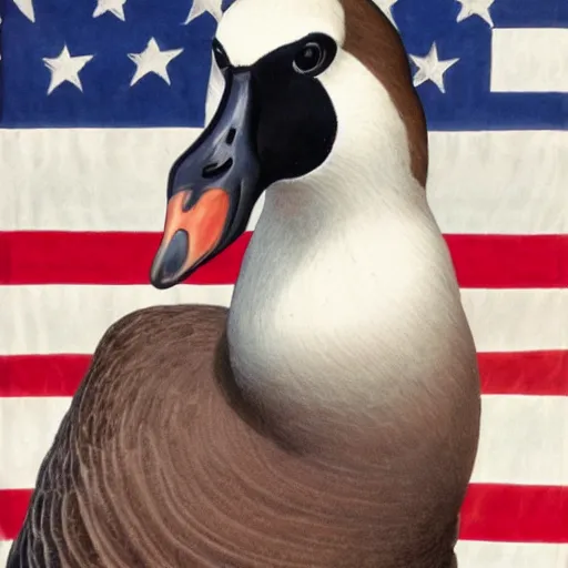 Image similar to goose presidential portrait