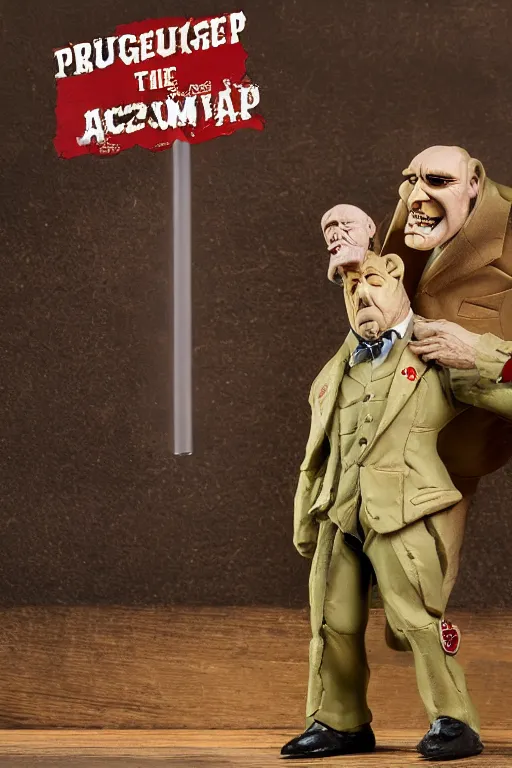 Image similar to mugwump president action figure, product photography, vintage, collectible