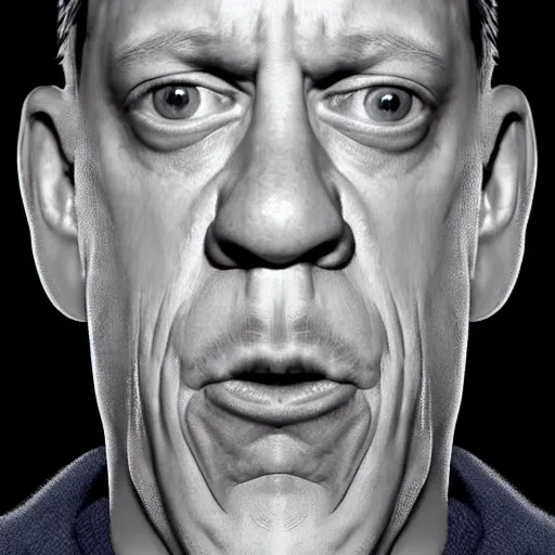 Prompt: photo portrait of the lovechild of john cena and steve buscemi from new jersey, realistic, hyperrealistic, 8 k resolution, hd quality, very detailed, highly detailed, intricate details, real life, real world, trending on artstation, really realistic, very realistic, headshot, head in frame, stock image