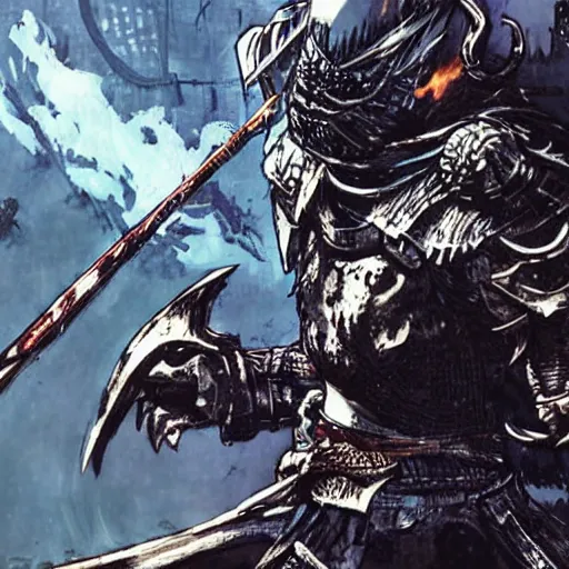 Prompt: dark souls fromsoft by yoji shinkawa