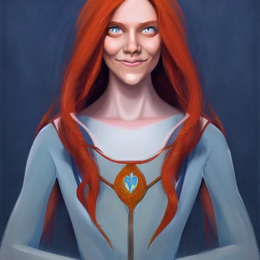 Prompt: beautiful portrait of shallan davar smilling, trending on artstation, by marco bucci