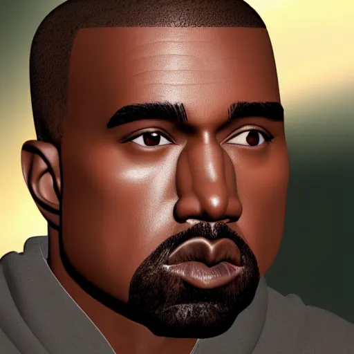 Prompt: 3 d kanye west avatar model, 4 k, ultra - realistic, blender