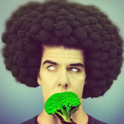 Image similar to “ kramer with broccoli for hair ”