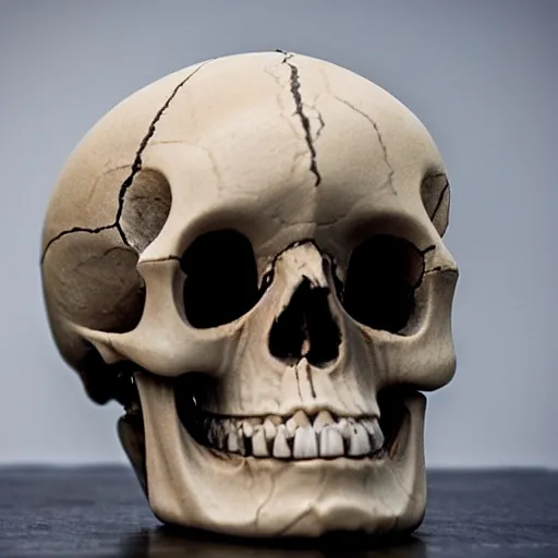 Image similar to human skull with big hole on top