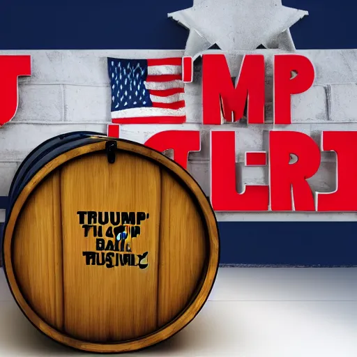 Prompt: Donald trump barrel