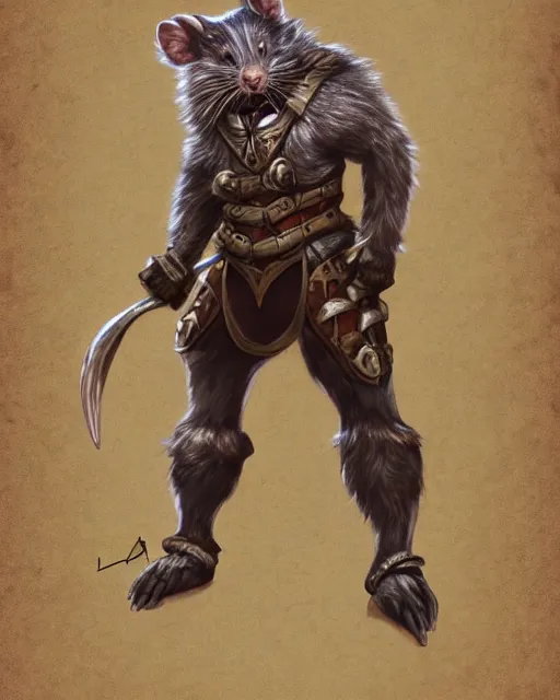 Image similar to a full body shot of a muscular anthro furry rat wearing a fantasy medieval armor striking a heroic pose, fantasy, artstation, furry art, furaffinity, deviantart, symmetrical, highly detailed, award winning, trending