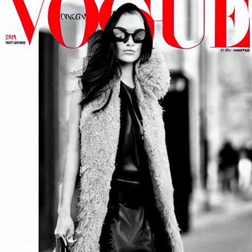 Image similar to fashion, vogue, magazine cover, celebrity, paparazzi, street, style, future, new,