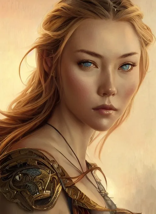 Image similar to a beautiful illustration of kristanna loken, girl, intricate, sharp focus, illustration, highly detailed, digital painting, concept art, matte, art by wlop and artgerm and greg rutkowski and alphonse mucha, masterpiece