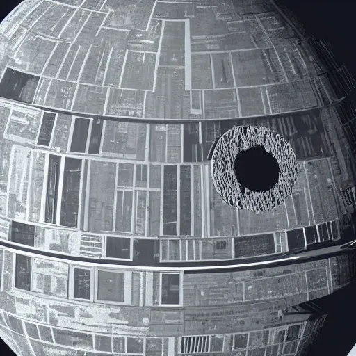 Prompt: death star as seen from the earth if it were to replace the moon, cinematic, hdr, dynamic lighting, pov, detailed lighting, detailed shadows