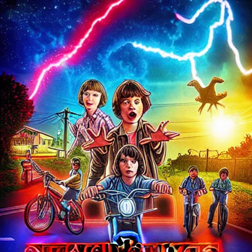 Image similar to stranger things in the muppets universe movie poster